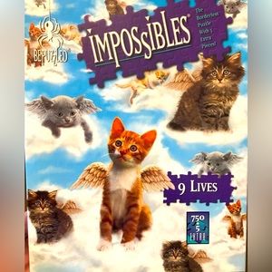 Impossibles 750 + 5 Extra Piece “9 Lives” Puzzle, New❤️